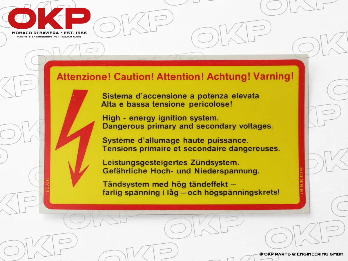 Aufkleber Leistungsgesteigertes Zündsystem 13cm x 8cm