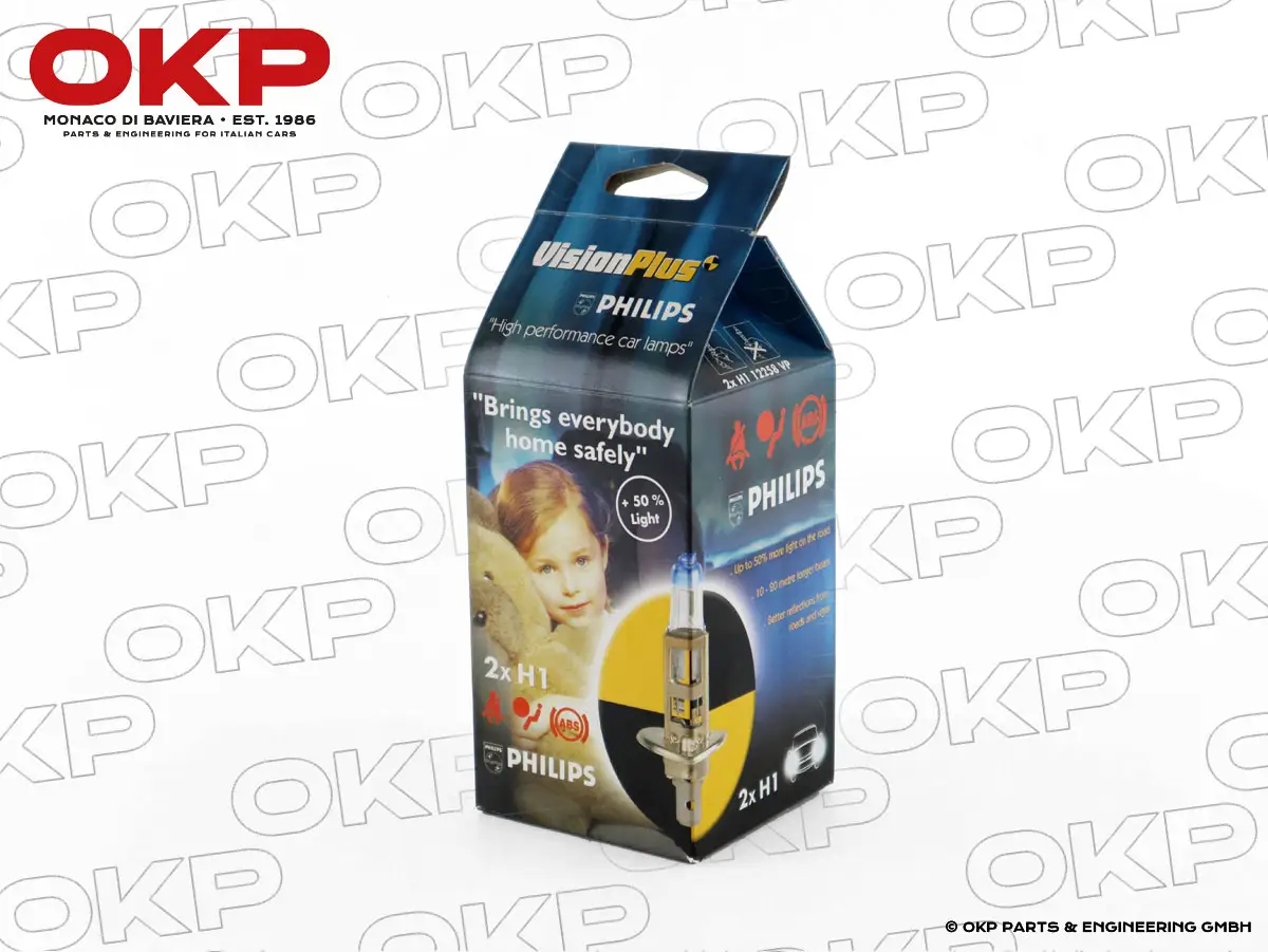 Glühbirnen (2) Philips Vision Plus H1 12V 55W +50%