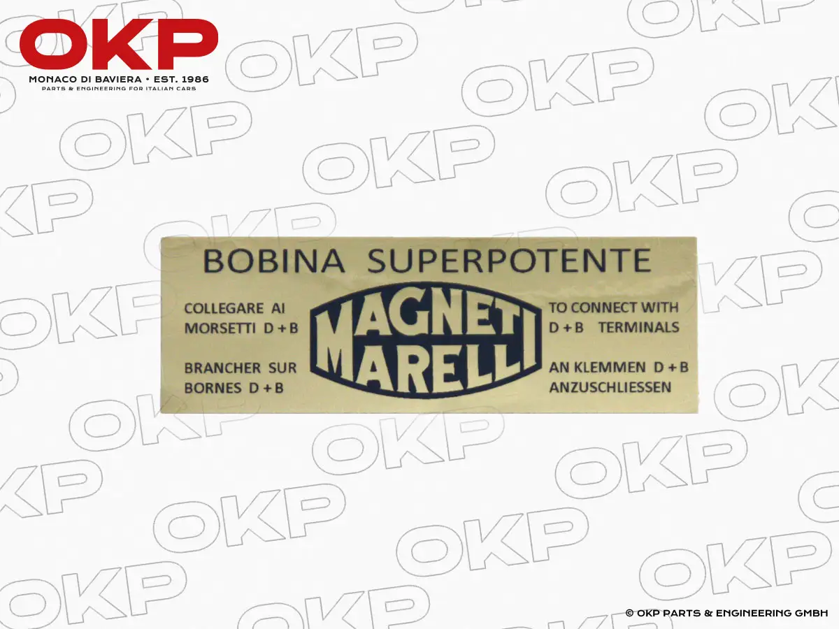 Aufkleber Gold Magneti Marelli Bobina Superpotente