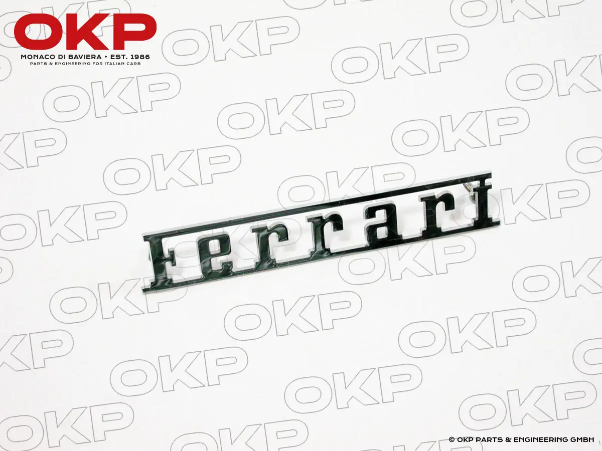 Schriftzug hinten Ferrari chrom 85mm  (anni 60)
