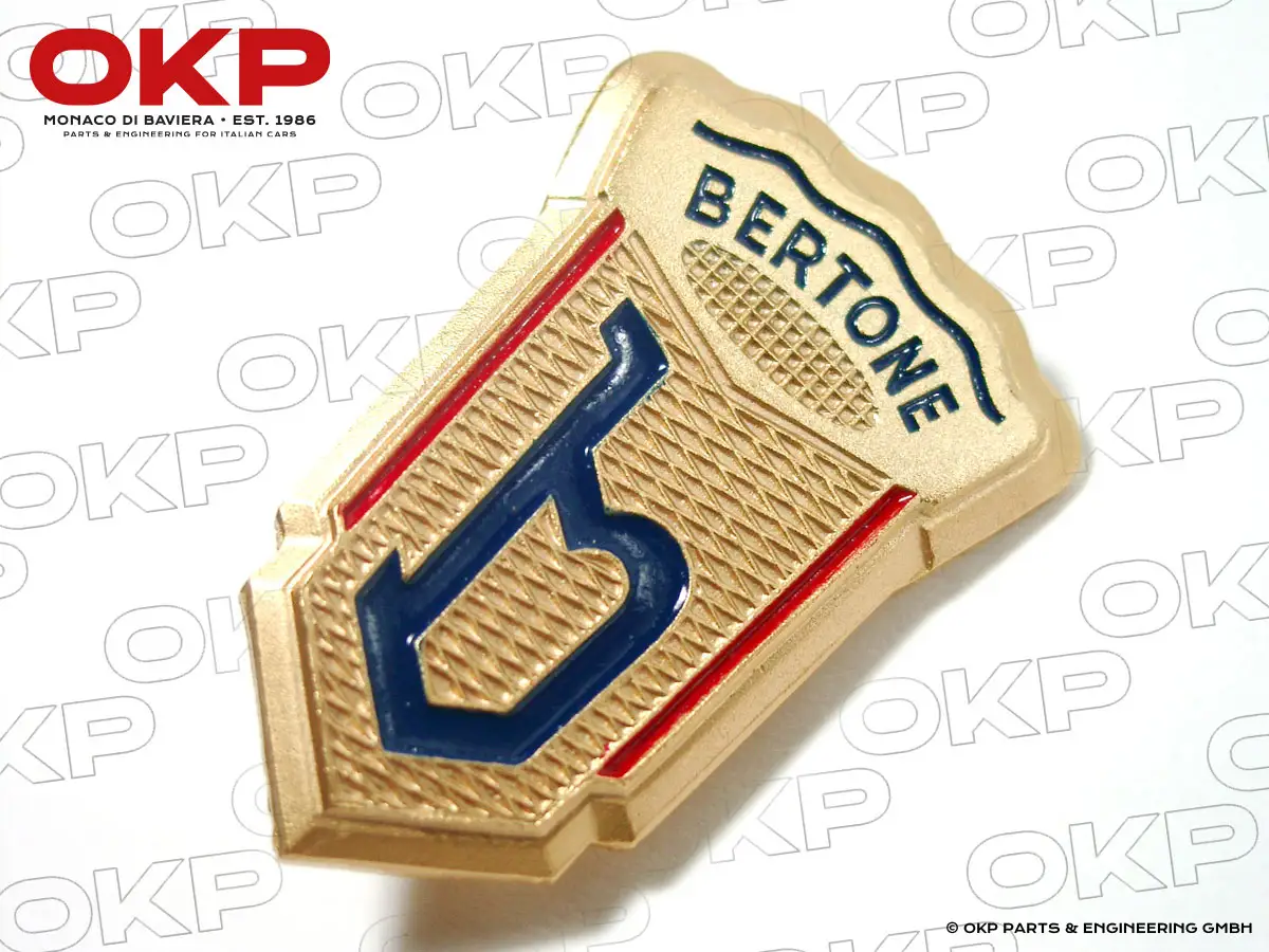 Emblem Bertone b in Metall gold (lackiert)