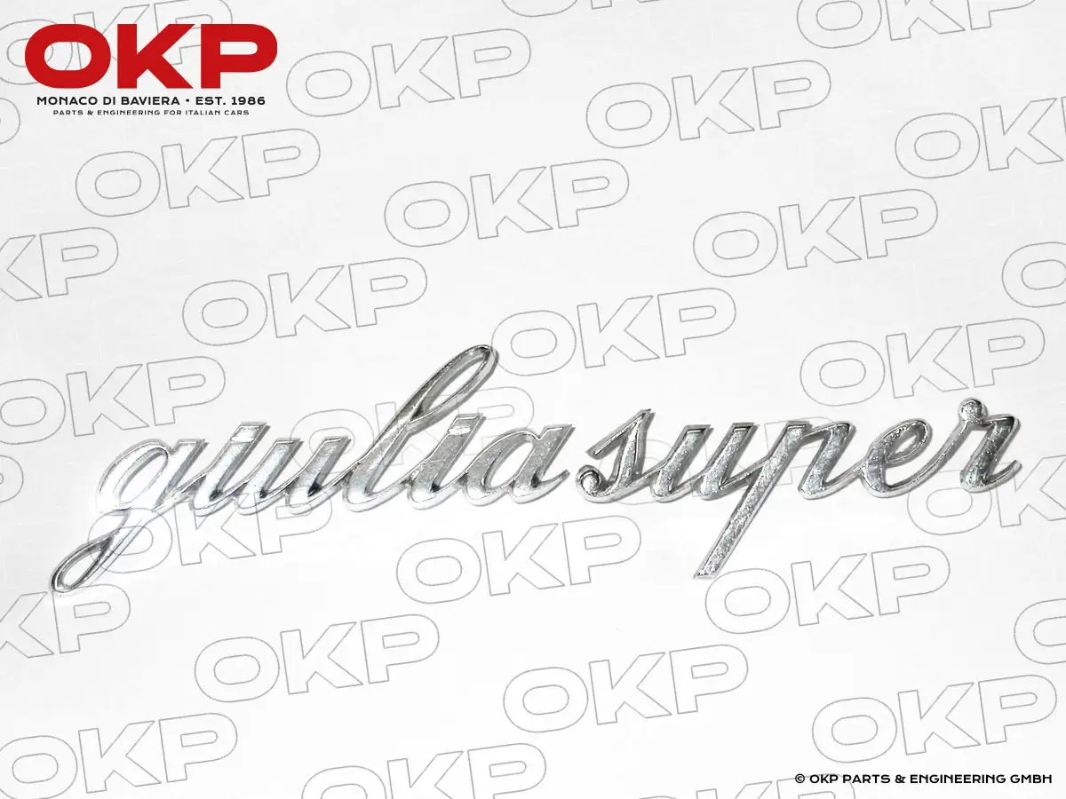 Schriftzug Kofferdeckel giulia super