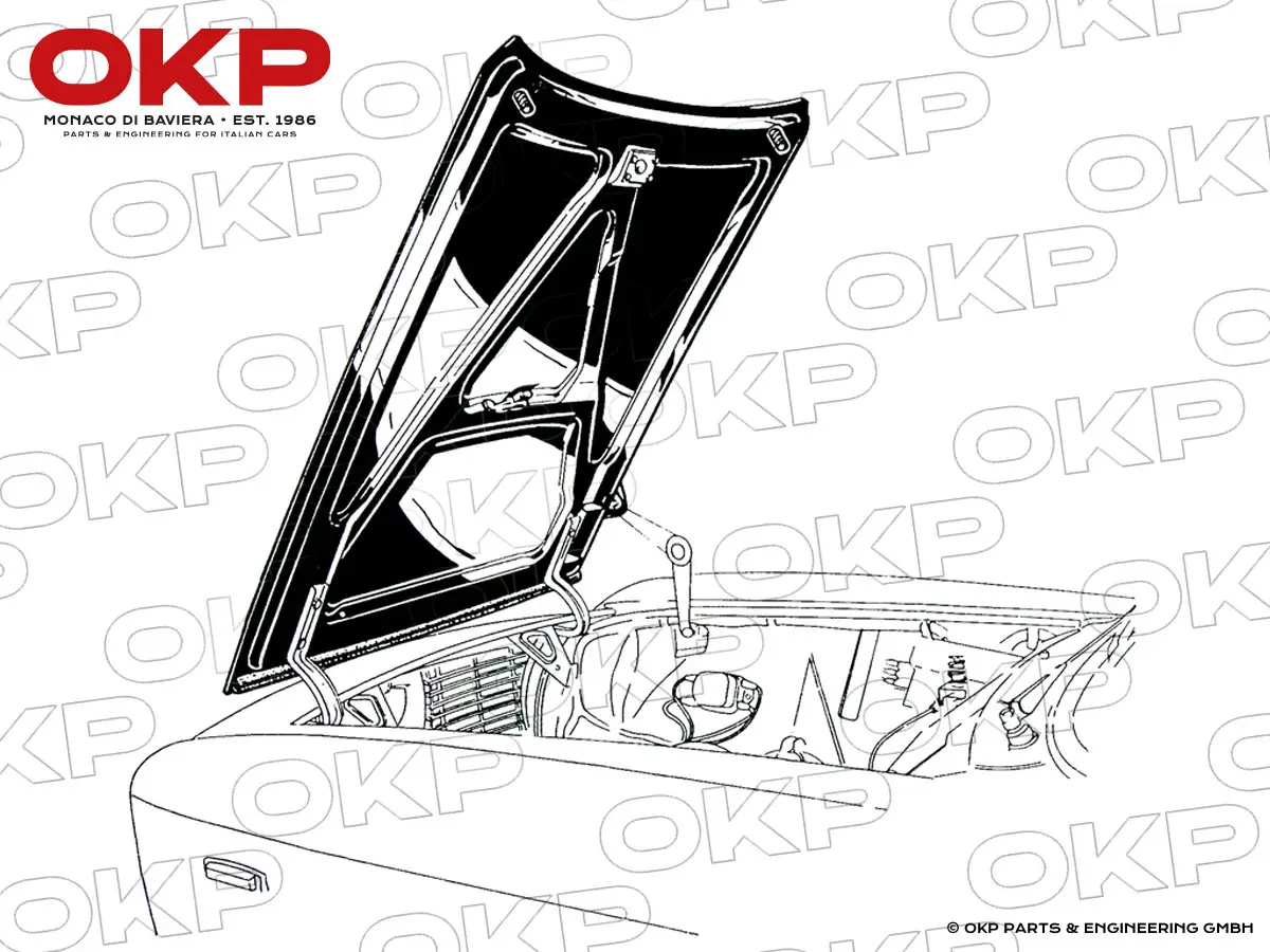 Capot moteur 1300-1600 GT Bertone 1. serie 1963 - 70