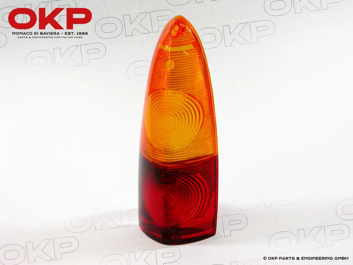 Rücklichtglas rot / orange 250 GTE / Fiat 1500