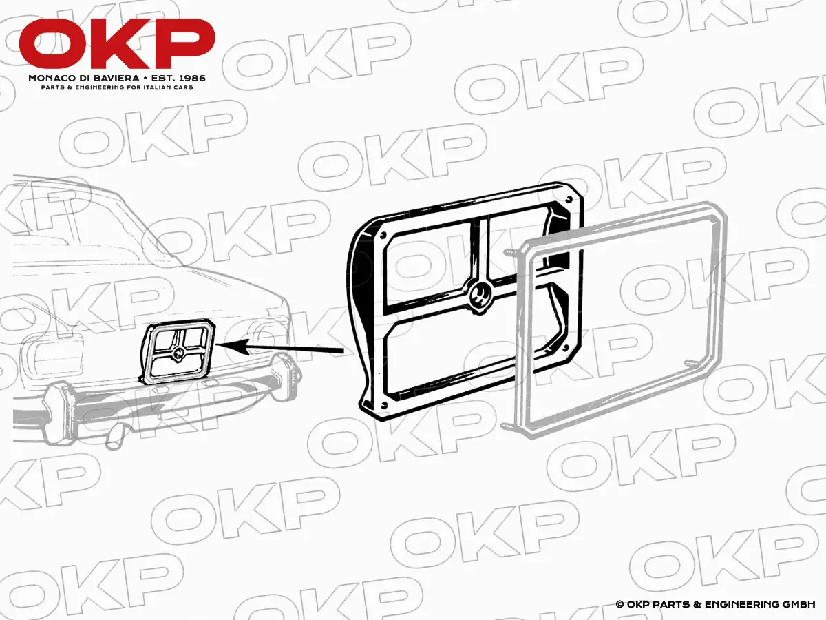 Support  plaque Bertone GT / GTV (plastique)