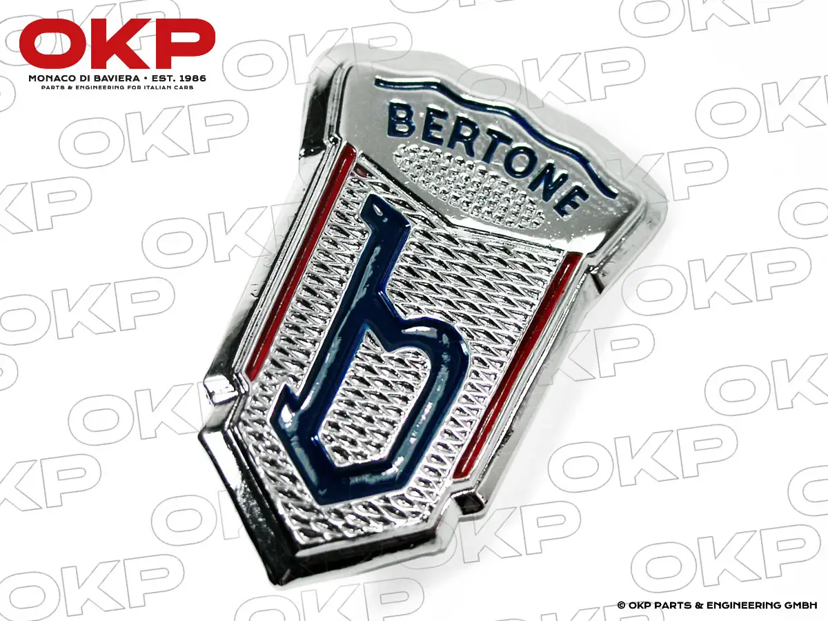Emblem Bertone b in metal silver