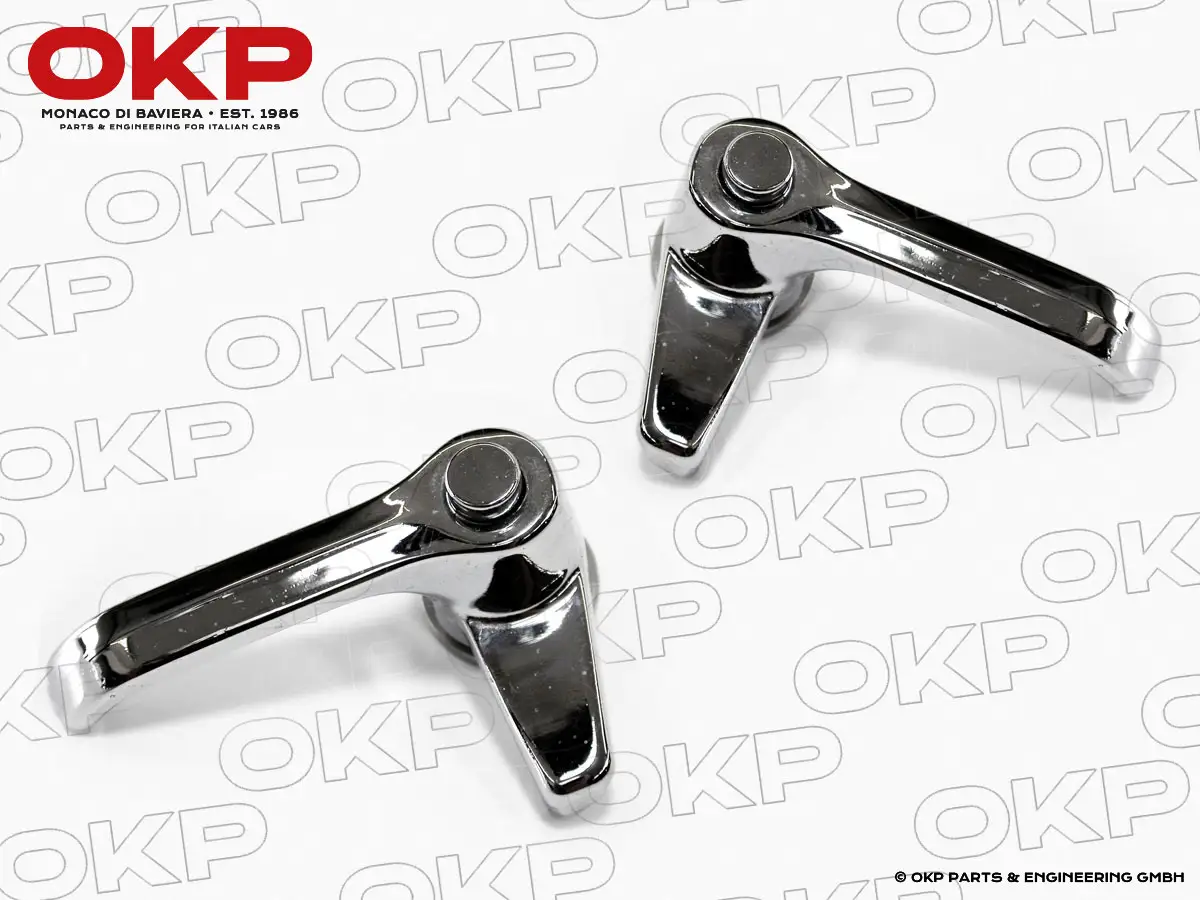 Coppia maniglie cromate deflettore dx + sx Duetto / Giulia