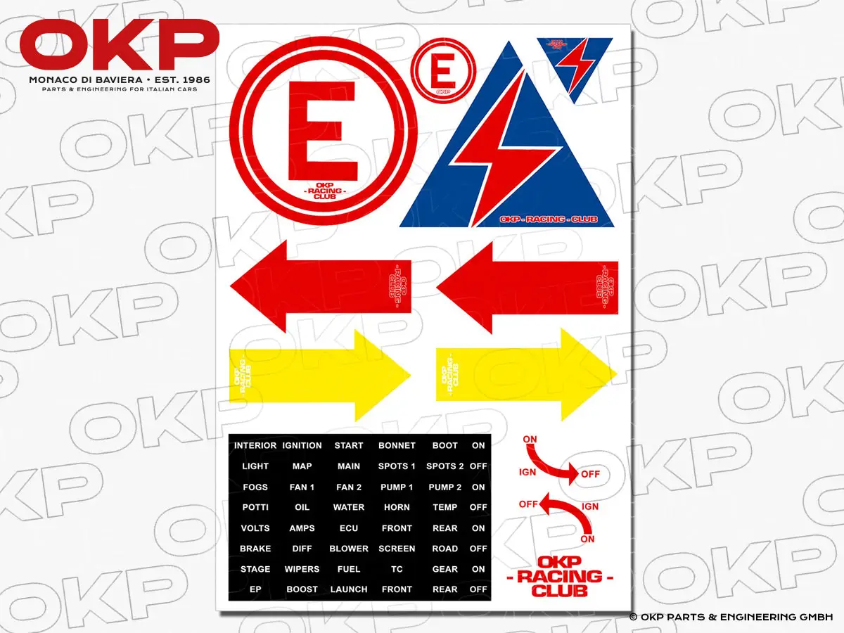 OKP Racing Club FIA / DMSB Aufkleber Satz