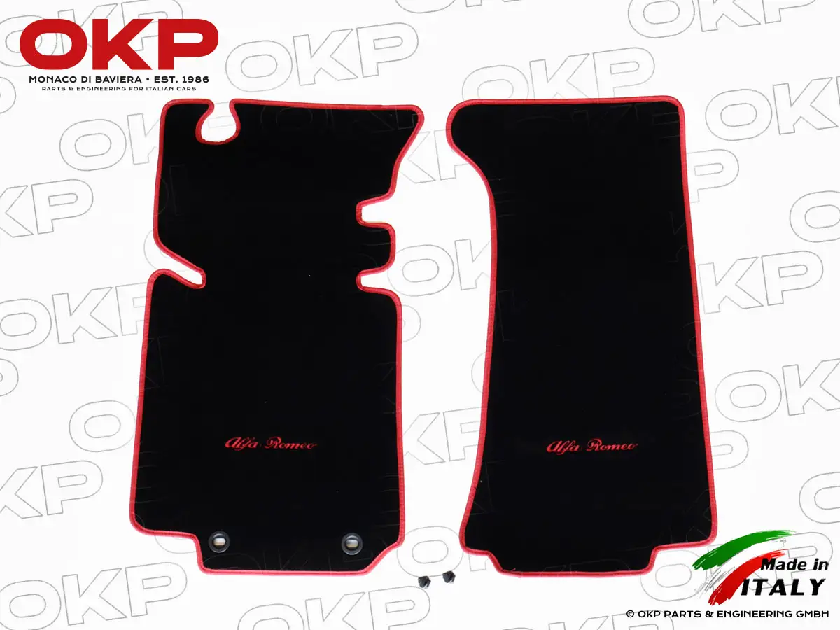Set floor mats black Velours Duetto Spider 70-85