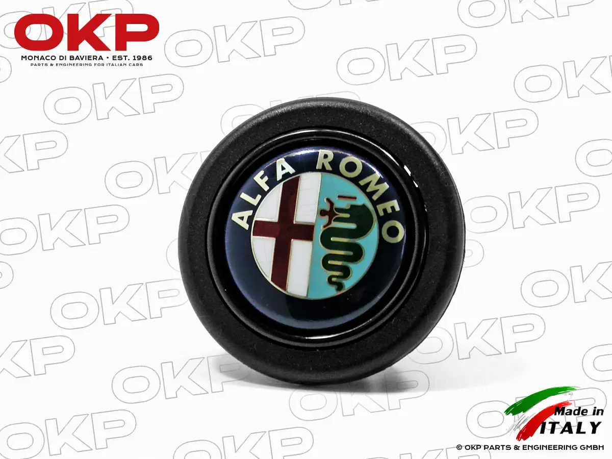 Hupenknopf mit Alfa Romeo Logo