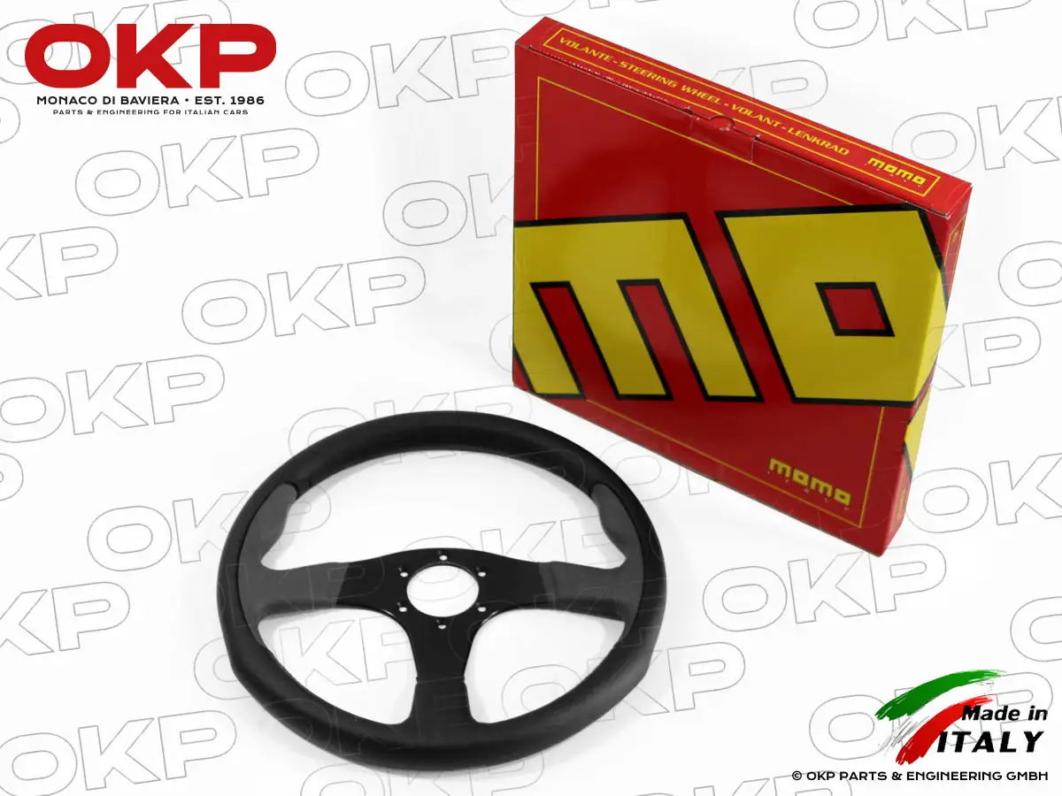 Lederlenkrad MOMO D35 340mm Ferrari schwarz / grau