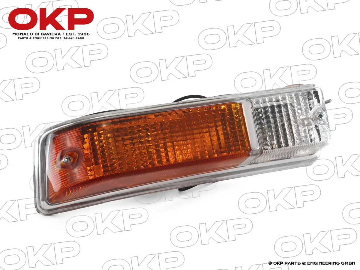Clignotant avant droit GT Bertone orange / blanc