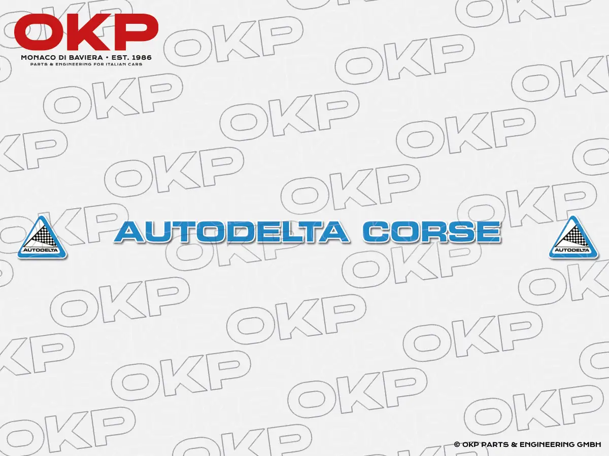 Aufkleber Frontscheibe Autodelta Corse Blau