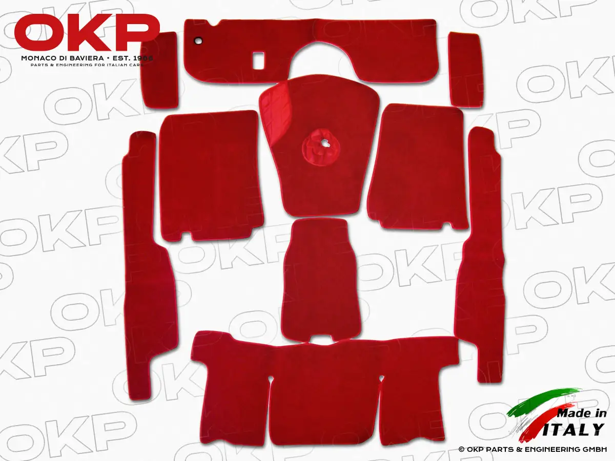 Teppichsatz rot Velours 750 / 101 Giulietta Spider