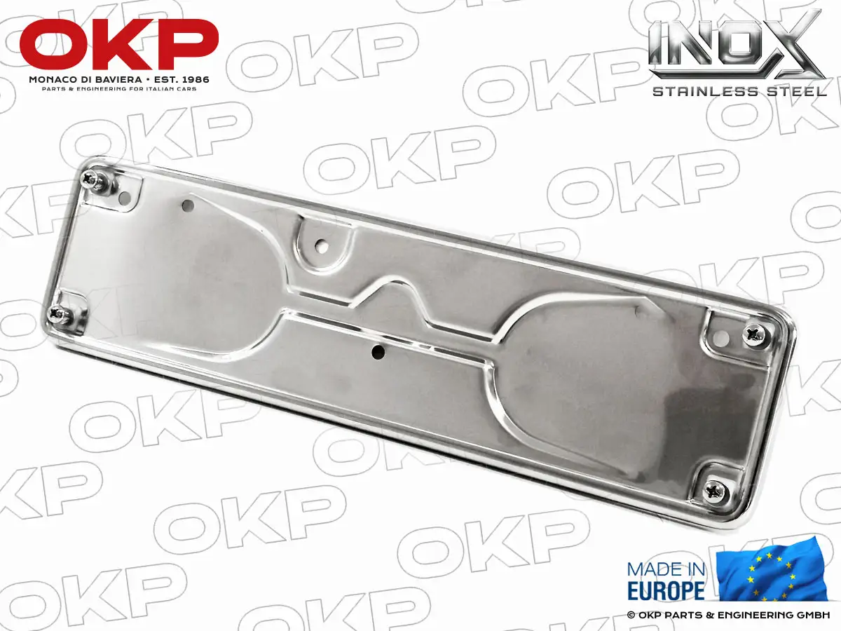Kennzeichenhalter vorne Bertone GT / GTV (Edelstahl)
