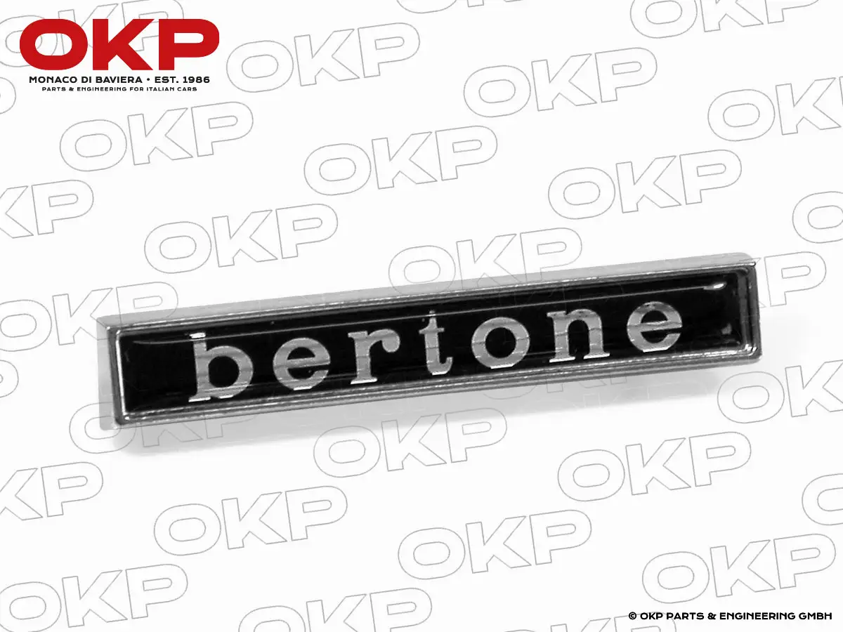Emblem Bertone 90 x 14mm Lamborghini / Alfa Romeo