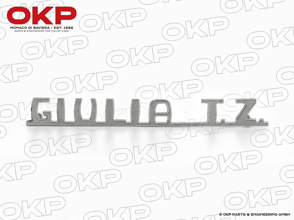 Schriftzug  Giulia TZ chrom 112mm