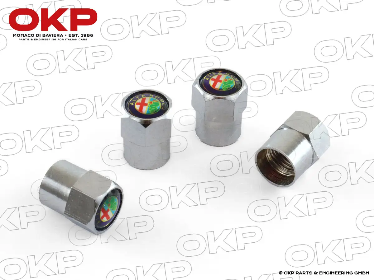 Satz Ventilkappen (4 Stk.) mit Alfa Romeo Logo