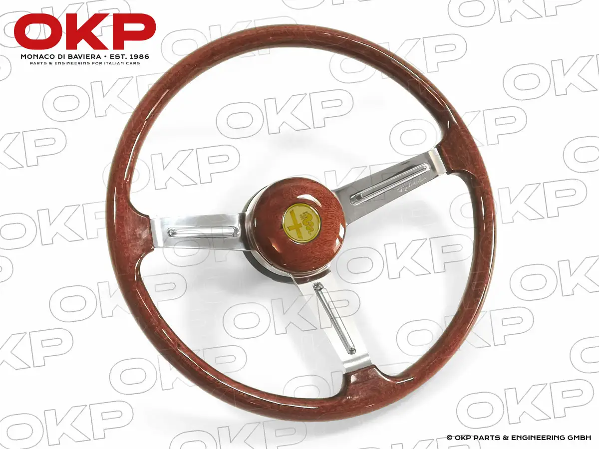 Holzlenkrad flach geschüsselt 380mm 1300 -1750cc