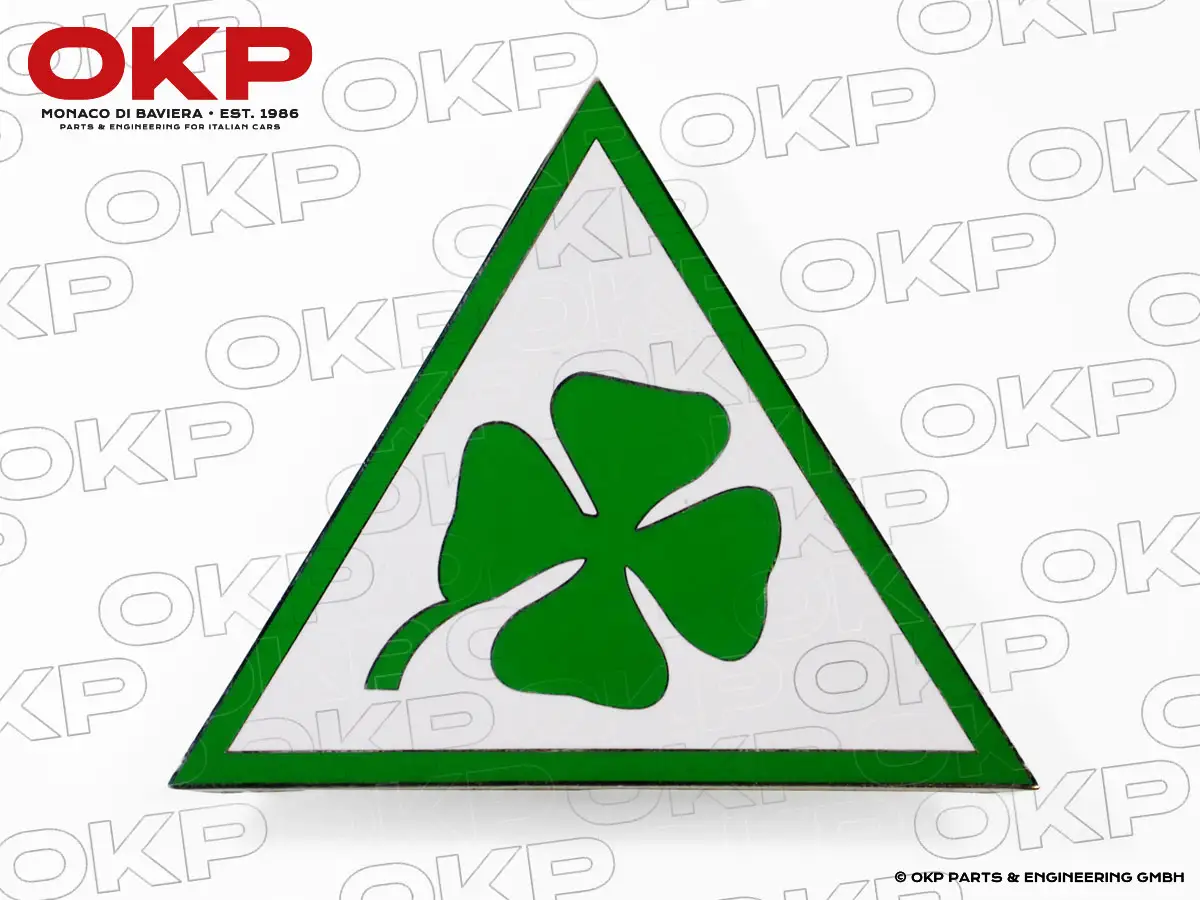 Kleeblatt Dreieck emailliert selbstklebend 6,5 x 7 cm