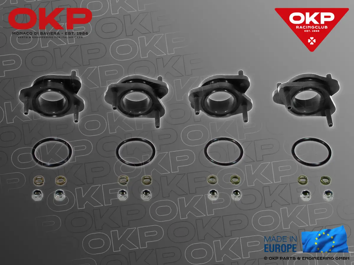 Satz (4 Stk.) Ansaugflansche Aluminium 40mm