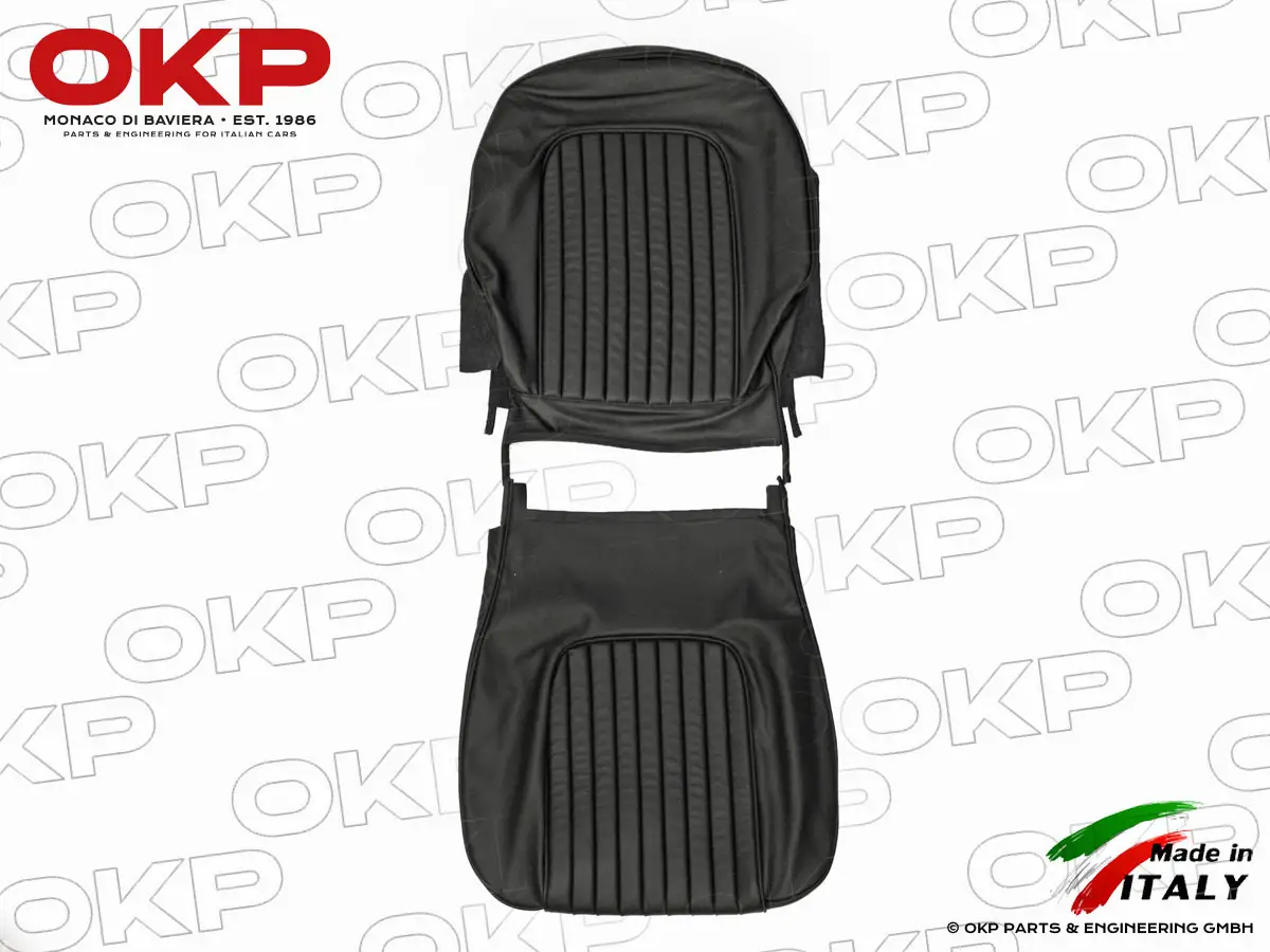 Sitzbezug Echtleder schwarz Rundheck Spider 1.Serie