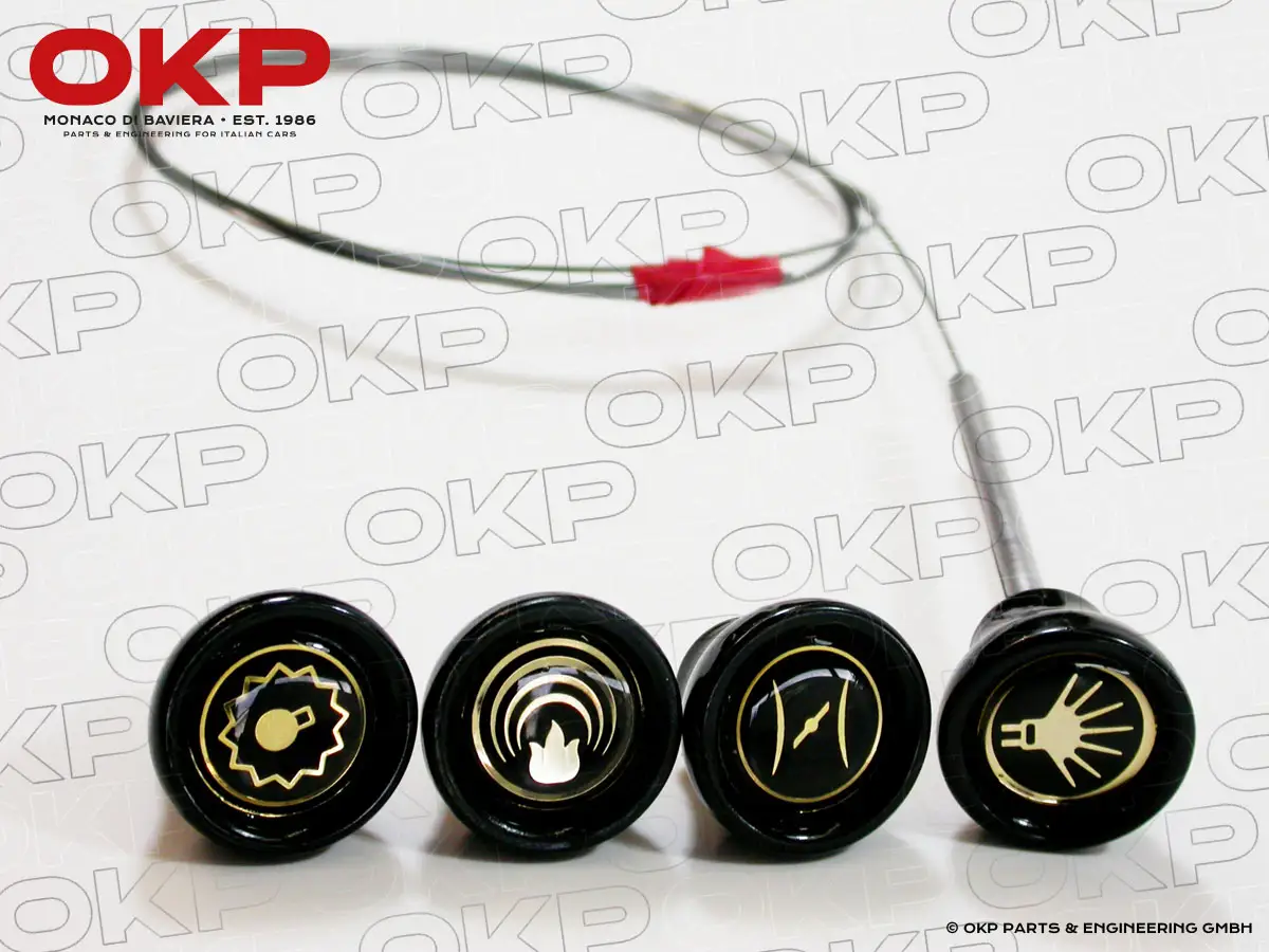 Satz Knöpfe Armaturenbrett 750 / 101 Giulietta (gold)