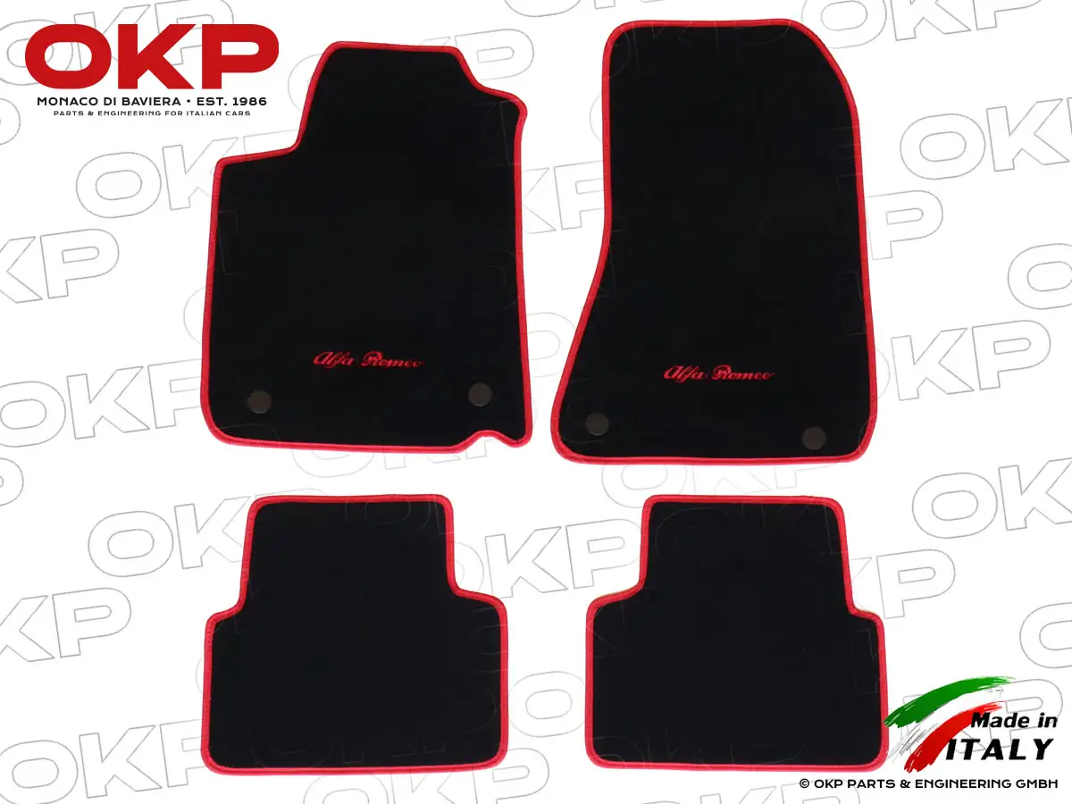 Set floor mats black Velours 159 2009 - 2011