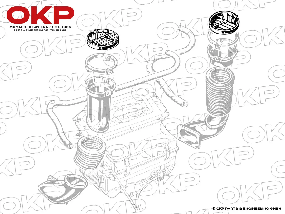 Coppia diffusori aria GT Bertone / Spider / Alfetta GT NOS