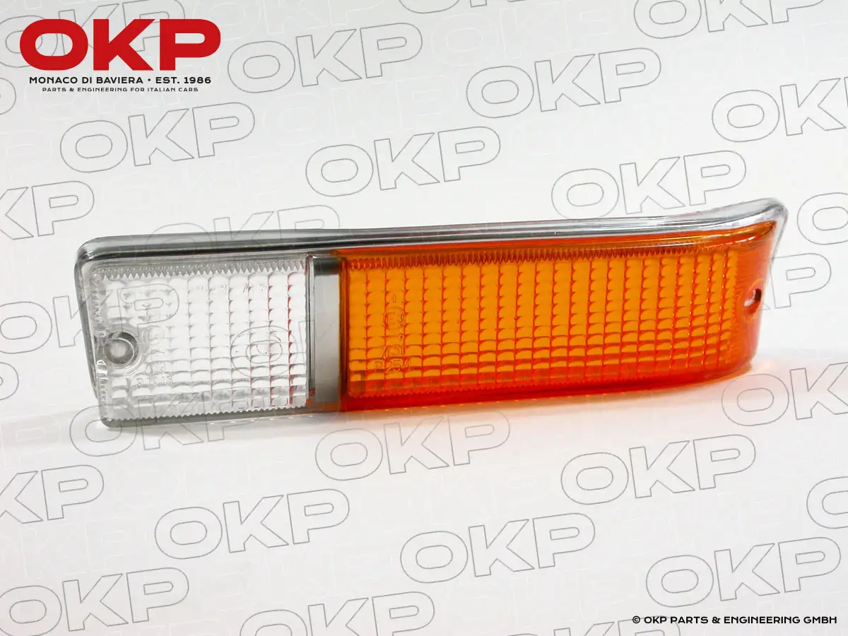 Blinkerglas vorne links GT Bertone orange / weiß