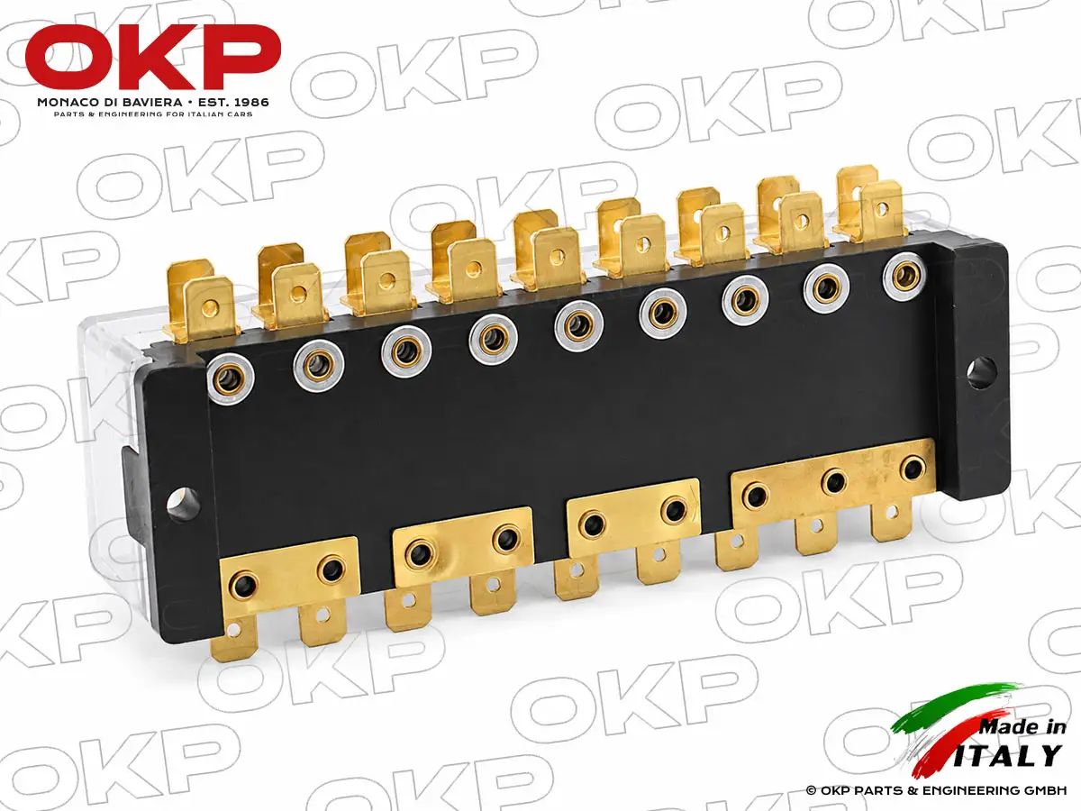Fuse box black with 9 fuses Ferrari 308 / 512 BB