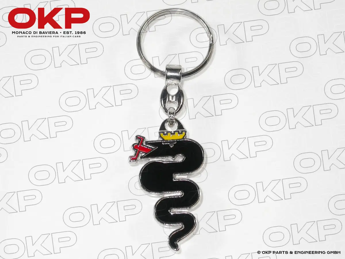 Schlüsselanhänger Alfa Schlange schwarz