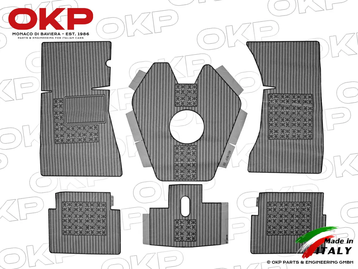 Satz (6) Gummimatten grau GT Bertone hängende Pedale