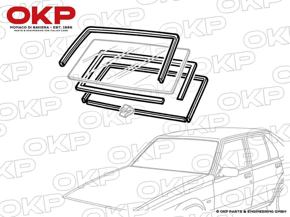 Kit profili guarnizioni per parabrezza Alfa 75 / 90