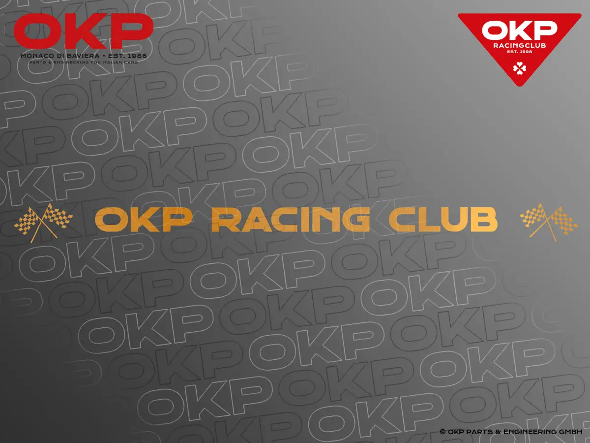 Aufkleber Frontscheibe OKP RACING CLUB Gold