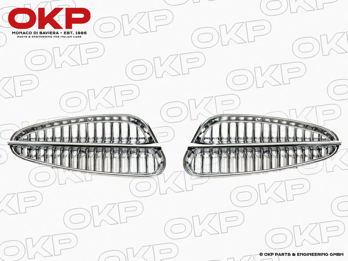 Satz (2) Kühlergitter seitlich mit Chromsteg Alfa 1900