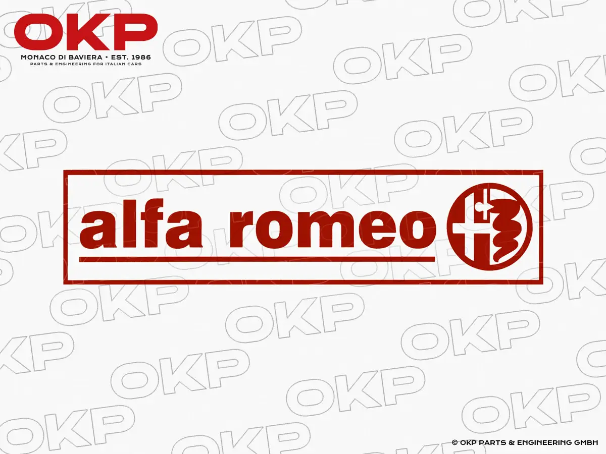 Aufkleber Alfa Romeo rechteckig 370mm x 85mm