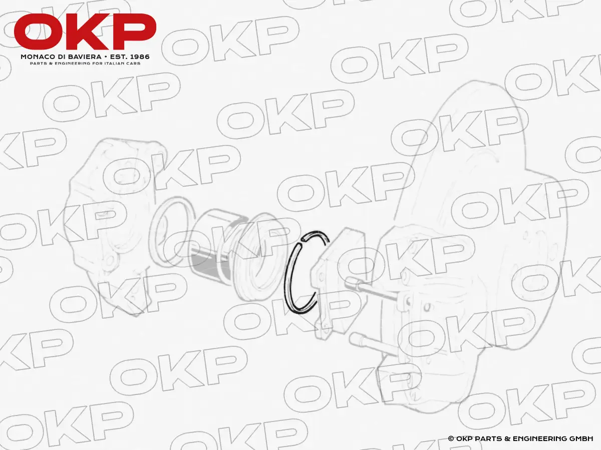 Stahlfederring für ATE-Bremszangen hinten 40mm