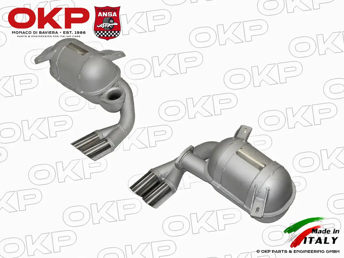 ANSA Satz (2) Schalldämpfer hinten Ferrari 512 BB