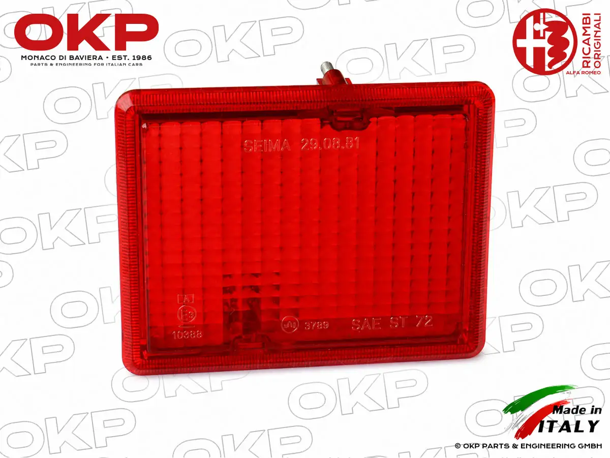 Rücklichtglas links rot Alfetta / Countach Seima