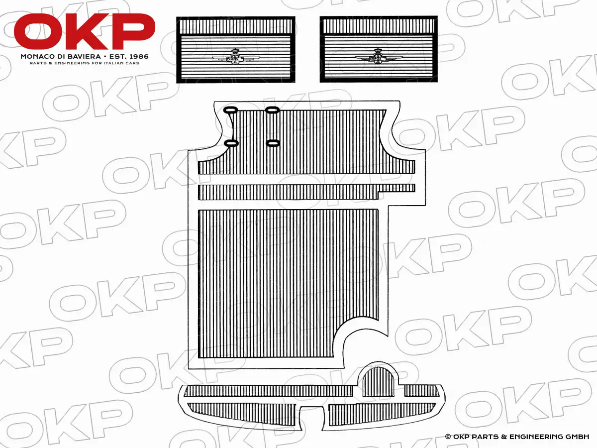 Satz Gummimatten 1900 SS Touring (4-teilig)