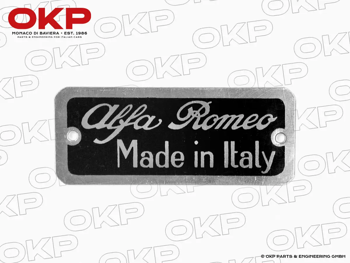 Blechschild Alfa Romeo Made in Italy