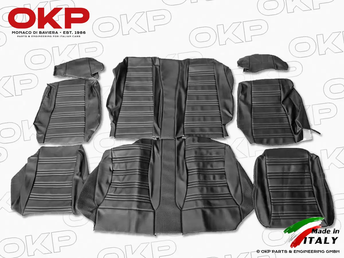 Complete seat cover 1750 GTV Bertone MK 2 scay black