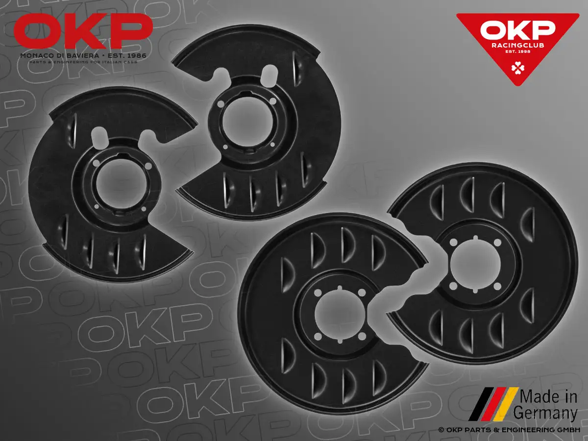 Satz (4) Sport Bremsankerbleche Alu 1750 - 2000 Nord