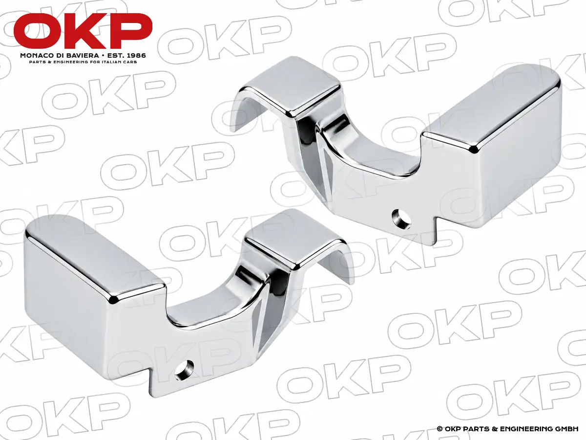 Coppia (2) cappucci cromati per parafango Duetto 70-93