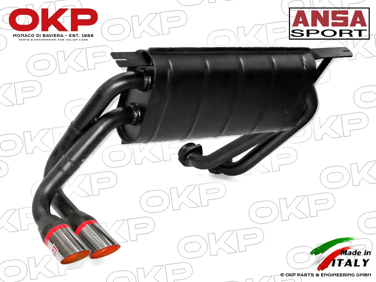 ANSA Sport rear exhaust left Ferrari Testarossa