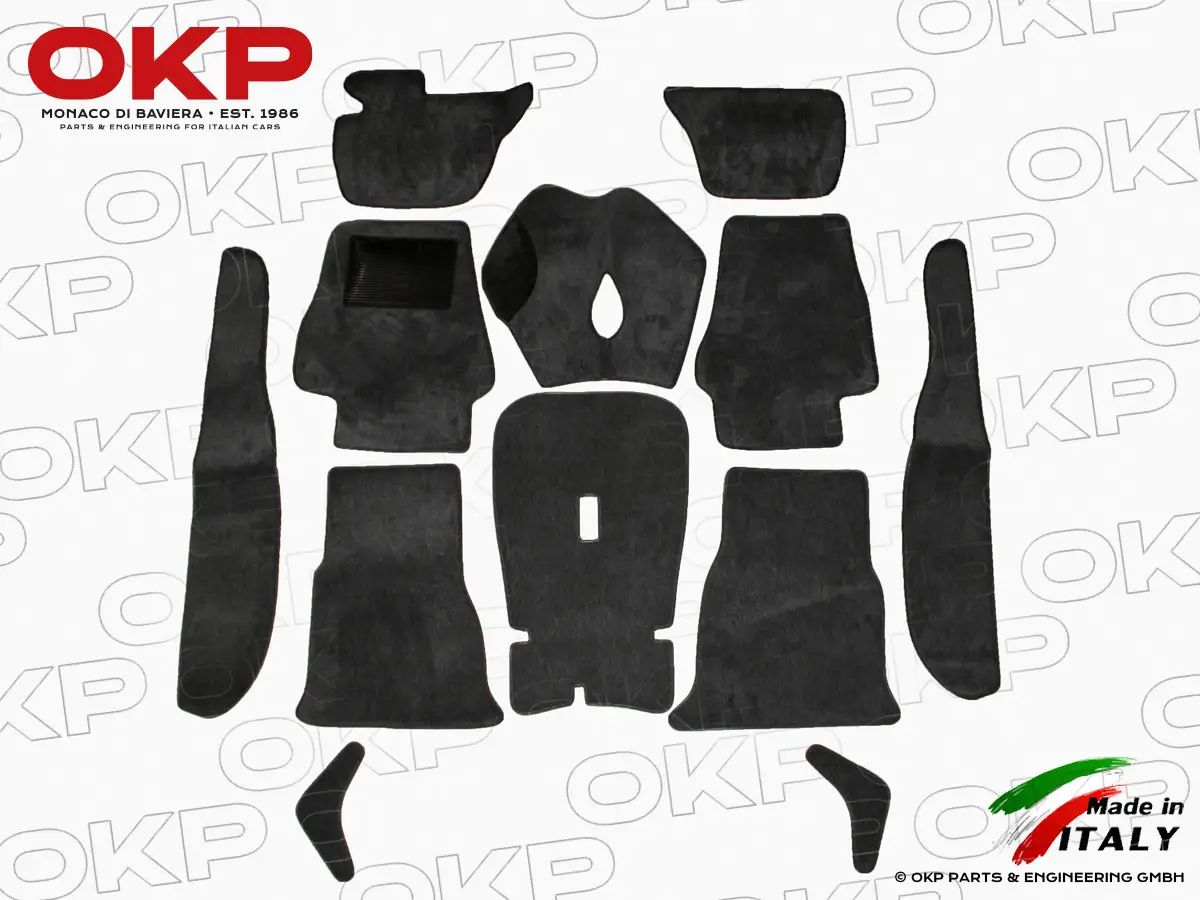 Teppichsatz schwarz Giulia (hängende Pedale)