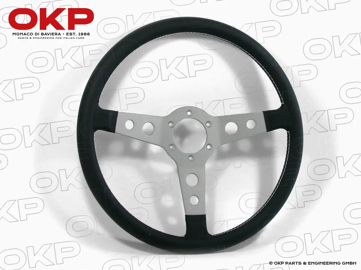 Volante in pelle nero Ferrari 206 / 246  (Diametro 360mm)