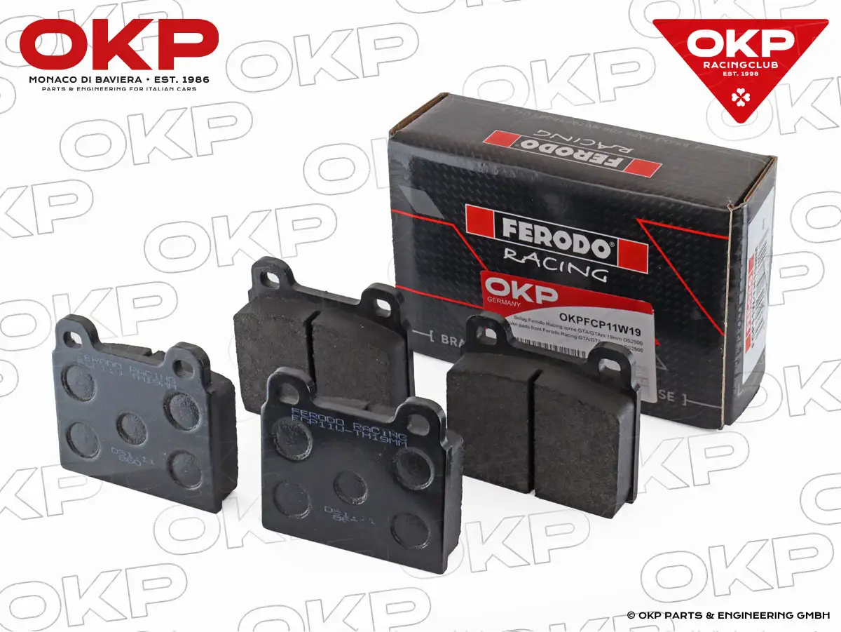 Pastiglie freno anteriore Racing GTA/GTAm 19mm DS2500