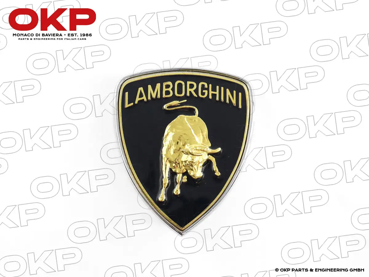 Emblem Lamborghini black 55 x 65 mm